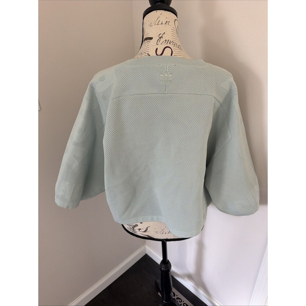 ADIDAS IVY PARK Beyoncé Mint Green Knitted Mesh Crop Top Shirt Jersey 2XL - Picture 11 of 16